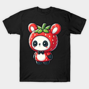 Panda in strawberry costume T-Shirt